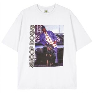 Unisex Cross Colours x Snoop Dogg Pose Bling Tee in White